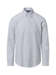 Polo Ralph Lauren Męska koszula bawełniana Mężczyźni Modern Fit Bawełna szary|biały w paski, S. Białe koszule męskie Polo Ralph Lauren, m, bez wzorów, z bawełny, bez kołnierzyka, bez ramiączek. Za 729.95 zł.