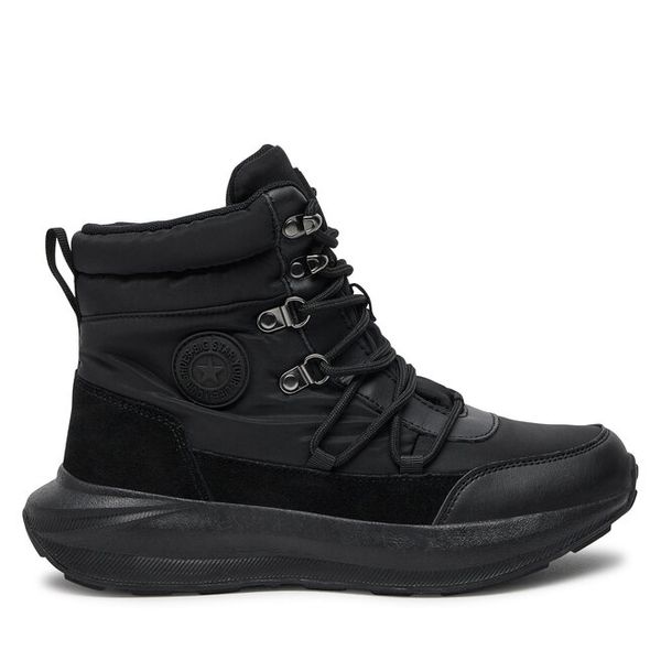 Trzewiki Big Star Shoes. Czarne botki damskie BIG STAR SHOES, bez wzorów, retro, bez obcasa, na płaskiej podeszwie, bez zapięcia. Za 169.99 zł.