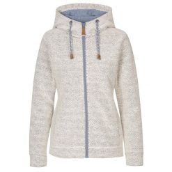 Trespass Ronee - damska bluza z kapturem w kolorze złamanej bieli. Białe bluzy damskie Trespass, bez wzorów, z dżerseju, eleganckie, bez ramiączek, z kapturem. Za 332.99 zł.