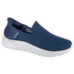 Buty sportowe Sneakersy męskie, Slip-Ins: Go Walk Flex - No Hands. Niebieskie buty sportowe męskie Skechers, bez wzorów, bez zapięcia, trekkingowe. Za 359.99 zł.