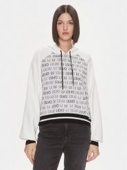 Liu Jo Sport Sweter TF3209 MA63L Biały Regular Fit. Białe swetry nierozpinane damskie Liu Jo Sport, l, bez wzorów, z syntetyku, sportowe, bez kołnierzyka, bez ramiączek. Za 999.99 zł.