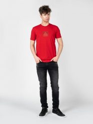 Iceberg T-Shirt "C-Neck" | F020639A | Mężczyzna | Czerwony. Czerwone t-shirty męskie Iceberg, m, bez wzorów, z bawełny, bez kołnierzyka, bez ramiączek. W wyprzedaży za 349.00 zł.