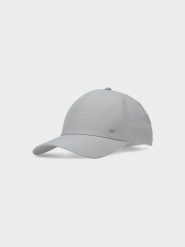 4F Czapka z daszkiem strapback uniseks - szara L/XL. Szare czapki damskie 4F, na lato, bez wzorów, z elastanu, sportowe. W wyprzedaży za 79.99 zł.