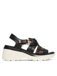 Hispanitas Sandały HV264570 C002 Czarny. Czarne sandały damskie Hispanitas, bez wzorów, ze skóry, bez obcasa, na płaskiej podeszwie, bez zapięcia. Za 609.99 zł.