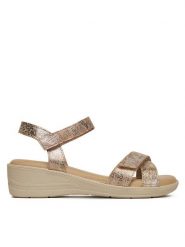 Go Soft Sandały WI23-ESTER-02 Beżowy. Brązowe sandały damskie GO SOFT, bez wzorów, ze skóry, bez obcasa, na płaskiej podeszwie, bez zapięcia. Za 135.99 zł.