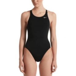 Nike Dames Badpak Hydrastrong Solid Fastback One Piece Zwart. Czarne stroje kąpielowe damskie Nike, bez wzorów. Za 229.99 zł.
