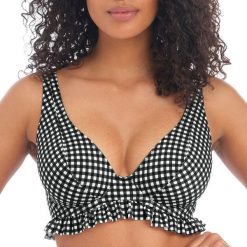 Damski strój kąpielowy z fiszbinami i ramiączkami Freya Check In. Czarne stroje kąpielowe damskie FREYA ACTIVE, s, bez wzorów. Za 225.00 zł.