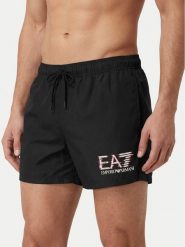EA7 Emporio Armani Szorty kąpielowe 7M001678 AF21069 UC001 Czarny Regular Fit. Czarne kąpielówki męskie EA7 Emporio Armani, bez wzorów, z syntetyku. Za 299.99 zł.