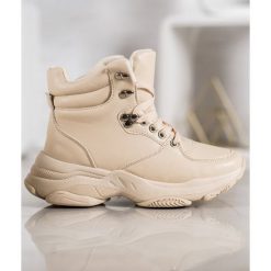 Ideal Shoes Sneakrsy Z Eko Skóry brązowe. Brązowe botki damskie IDEAL SHOES, bez wzorów, ze skóry, bez obcasa, bez zapięcia. Za 89.00 zł.