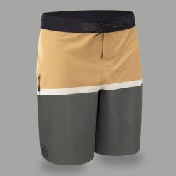 Spodenki surfingowe standardowe męskie Olaian 900 Dude Flat Belt. Czarne szorty męskie OLAIAN, z aplikacjami, z elastanu, klasyczne. W wyprzedaży za 99.99 zł.
