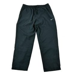 Second life - Męskie czarne spodnie dresowe - Stan bardzo dobry. Czarne spodnie sportowe męskie Nike, m, bez wzorów, z dresówki, na fitness i siłownię. Za 149.06 zł.