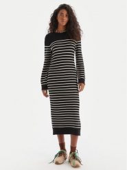 Roxy Sukienka dzianinowa Cool Waves SD ERJKD03536 Czarny Regular Fit. Czarne sukienki damskie Roxy, xl, bez wzorów, z dzianiny, bez kołnierzyka, bez ramiączek. Za 339.99 zł.