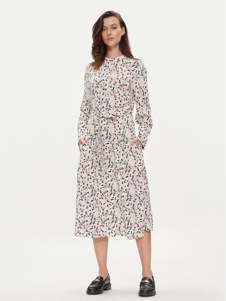 Tommy Hilfiger Sukienka koszulowa WW0WW41904 Écru Relaxed Fit. Sukienki damskie Tommy Hilfiger, bez wzorów, z wiskozy, bez kołnierzyka, bez ramiączek, koszulowe. Za 719.99 zł.