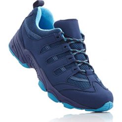Kozaki trekkingowe bonprix ciemnoniebiesko-turkusowy. Niebieskie obuwie sportowe damskie bonprix, bez wzorów, z materiału, bez zapięcia. Za 89.99 zł.