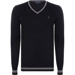 Sweter w kolorze czarnym. Czarne swetry męskie Giorgio Di Mare, m, bez wzorów, z bawełny, bez kołnierzyka, bez ramiączek. W wyprzedaży za 139.95 zł.