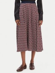 Tommy Hilfiger Spódnica trapezowa WW0WW49373 Bordowy Regular Fit. Czerwone spódnice damskie Tommy Hilfiger, bez wzorów, z wiskozy, trapezowe. Za 579.99 zł.