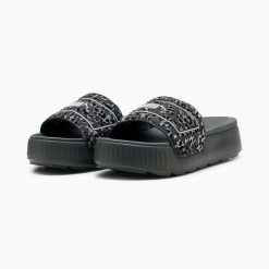 Klapki damskie Puma KARMEN szare 39540102 r 35.5. Szare klapki damskie Puma, na lato, bez wzorów, ze skóry, eleganckie, bez obcasa, bez zapięcia. Za 146.17 zł.