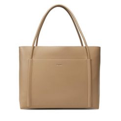 Torebka Calvin Klein. Brązowe torebki do ręki damskie Calvin Klein, bez wzorów, bez dodatków. Za 409.99 zł.
