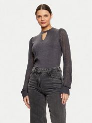 Morgan Sweter 242-MNIGHT Szary Regular Fit. Szare swetry nierozpinane damskie Morgan, s, bez wzorów, z wiskozy, bez kołnierzyka, bez ramiączek. Za 139.99 zł.
