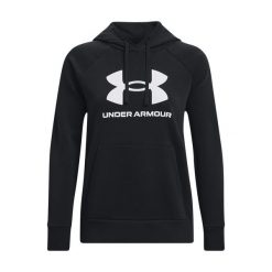 Bluza damska z kapturem Under Armour Rival Fleece Big Logo. Białe bluzy damskie Under Armour, l, bez wzorów, z materiału, bez ramiączek, z kapturem. Za 270.70 zł.
