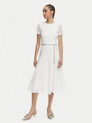 MICHAEL Michael Kors Sukienka codzienna MS683DUKS1 Biały Regular Fit. Białe sukienki damskie MICHAEL Michael Kors, na co dzień, xs, bez wzorów, z syntetyku, bez kołnierzyka, bez ramiączek, proste. Za 1,229.00 zł.