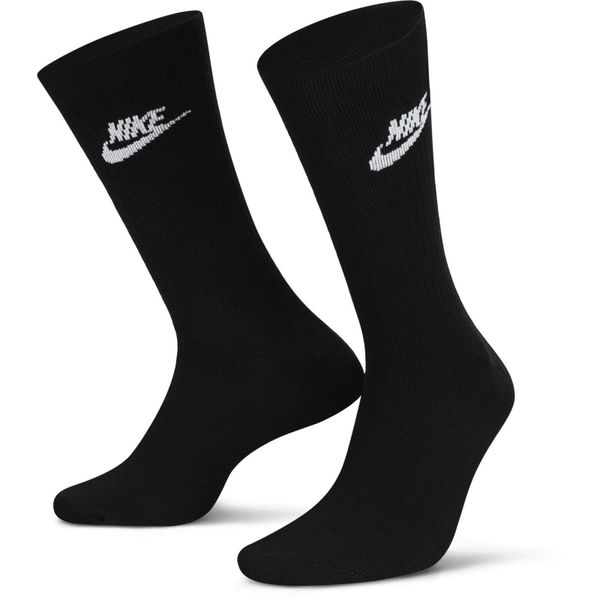 SKARPETY Nike Sportswear Everyday. Czarne skarpetki damskie Nike, bez wzorów, z materiału. Za 76.99 zł.