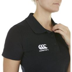 Damska koszulka polo Canterbury Waimak. Czarne bluzki damskie CANTERBURY, bez wzorów, bez kołnierzyka, bez ramiączek. Za 253.50 zł.