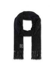 Calvin Klein Szalik LV04F8121G Czarny. Czarne rękawiczki damskie Calvin Klein, bez wzorów, z kaszmiru. Za 569.99 zł.