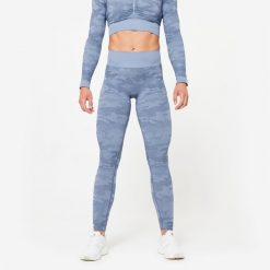 Legginsy fitness damskie Domyos. Szare legginsy damskie DOMYOS, xs, bez wzorów, z elastanu, na fitness i siłownię. W wyprzedaży za 59.99 zł.