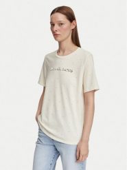 MICHAEL Michael Kors T-Shirt MT6524Y97J Kremowy Regular Fit. Białe t-shirty damskie MICHAEL Michael Kors, xxl, bez wzorów, z bawełny, bez kołnierzyka, bez ramiączek. Za 429.99 zł.