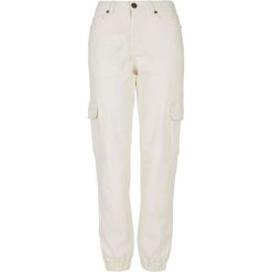 Spodnie Cargo Damskie Z Bawełny Organicznej. Brązowe spodnie sportowe damskie Urban Classics, bez wzorów, z bawełny, sportowe, długie. Za 222.99 zł.