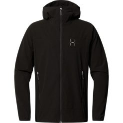 Kurtka przeciwdeszczowa męska Rosson Softshell Hood. Szare kurtki męskie Haglöfs, m, bez wzorów, z softshellu, bez kaptura, trekkingowe. Za 690.00 zł.