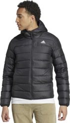 Kurtka męska adidas Essentials Light Down Hooded czarna HZ5723 2XL. Czarne kurtki męskie Adidas, m, bez wzorów, bez kaptura. Za 708.04 zł.