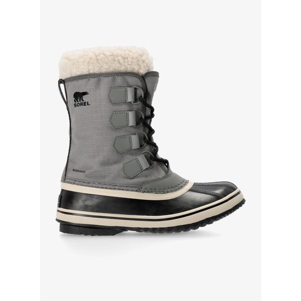 Buty zimowe damskie Sorel Winter Carnival WP. Szare obuwie trekkingowe damskie Sorel, bez zapięcia. Za 299.00 zł.
