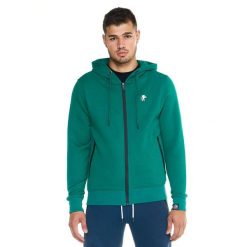 Męska bluza Leone z pełnym zamkiem Soft Basic. Zielone bluzy męskie LEONE 1947 APPAREL, l, bez wzorów, z tkaniny, sportowe, bez ramiączek, bez kaptura. W wyprzedaży za 195.65 zł.