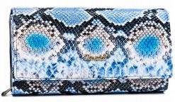 Portfel wężowy 4U Cavaldi PX28-DNH-BL niebieski. Niebieskie portfele damskie 4U Cavaldi, ze skóry. Za 51.99 zł.