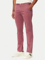 BOSS Chinosy Chino_slim 50510933 Bordowy Regular Fit. Czerwone eleganckie spodnie męskie Boss, bez wzorów, z bawełny. Za 494.99 zł.