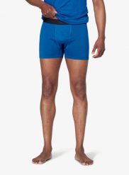 Bokserki termoaktywne Devold Breeze Merino 150 Boxer. Niebieskie bokserki męskie Devold, bez wzorów, z materiału. Za 194.69 zł.