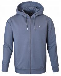 Wygodna Bluza Bawełniana - Pako Jeans - Szaro-Niebieska z Kapturem. Niebieskie bluzy męskie Pako Jeans, l, bez wzorów, z bawełny, klasyczne, bez ramiączek, z kapturem. Za 189.00 zł.