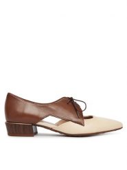 Hispanitas Półbuty BHV264628 C001 Écru. Półbuty damskie Hispanitas, bez wzorów, ze skóry, bez obcasa, na obcasie, bez zapięcia. Za 609.99 zł.