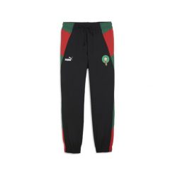Spodnie dresowe Maroc 2023. Czarne spodnie sportowe męskie Puma, s, bez wzorów, z dresówki, do piłki nożnej. W wyprzedaży za 220.50 zł.