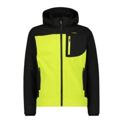 Kurtka męska turystyczna CMP 3A01787N. Żółte kurtki sportowe męskie CMP, l, bez wzorów, z softshellu, z kapturem, trekkingowe. W wyprzedaży za 379.45 zł.