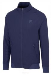 Bluza tenisowa Fila Jacket Aston. Niebieskie bluzy damskie Fila, l, bez wzorów, z materiału, klasyczne, bez ramiączek, bez kaptura. Za 264.99 zł.