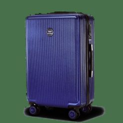 Walizka średnia Wings PC African Eagle 2.0 24" DARK BLUE. Niebieskie walizki damskie Wings, bez wzorów, z materiału, średnie. Za 259.90 zł.