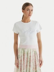 JOOP! Jeans T-Shirt Tineta 10019315 30102094 Biały Regular Fit. Białe t-shirty damskie JOOP! Jeans, l, bez wzorów, z bawełny, bez kołnierzyka, bez ramiączek. Za 255.99 zł.