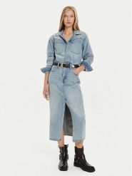 Levi's® Sukienka jeansowa Western 0002Q-0000 Niebieski Regular Fit. Niebieskie sukienki damskie s, bez wzorów, z bawełny, bez kołnierzyka, bez ramiączek. Za 439.99 zł.