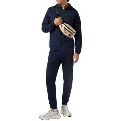 Dres męski treningowy Champion Hooded Full Zip C-tech Slim Fit Tracksuit. Niebieskie komplety dresowe męskie Champion, m, bez wzorów, z dresówki. Za 429.00 zł.