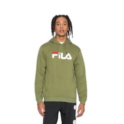 Bluza z kapturem Fila Barumini. Zielone bluzy damskie Fila, m, bez wzorów, bez ramiączek, z kapturem. Za 257.10 zł.