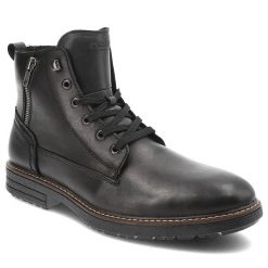 Czarne Botki Rieker Ocieplane Obuwie Męskie. Czarne botki męskie Rieker, bez wzorów, ze skóry, eleganckie, bez obcasa, bez zapięcia. Za 369.00 zł.