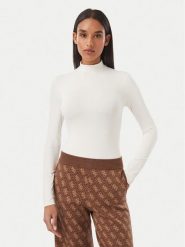 Guess Body V6BP04 K6317 Biały Slim Fit. Białe body Guess, z aplikacjami, z syntetyku. Za 264.99 zł.